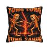 Tung Tung Tung Sahur is Calling Funny Italian Brainrot Pillowcases Vintage Pillow Case For Wedding Party Home Decor Pillow Cover
