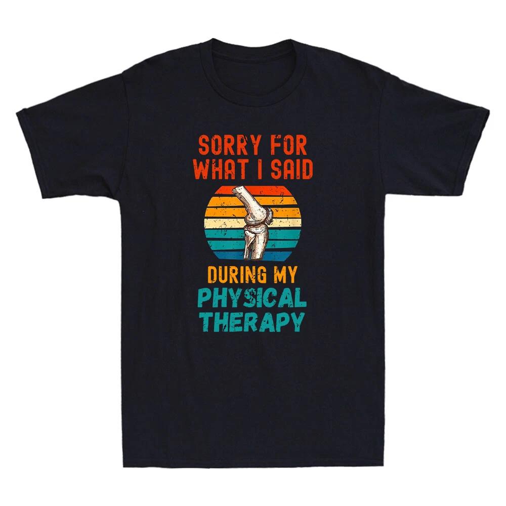 Funny Physical Therapy Surgery Recovery Knee Replacement Vintage Men s T-Shirt M