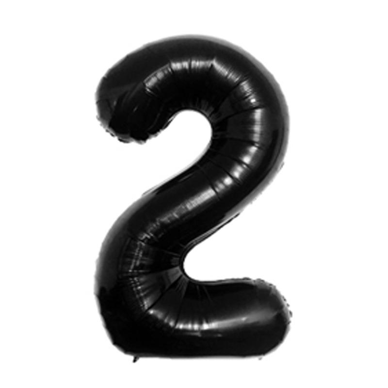 Small Digital Balloon 16-Inch Us Version Of Thin Body Decoration Birthday Party Aluminum Film Balloon Digital Balloon