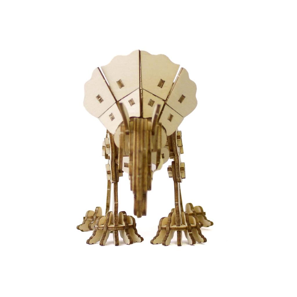 Triceratops 3D Wooden Puzzle DIY Craft Kit for Kids and Adults Educational Toy for Boys and Girls 3D Artwork and a Great Gift for Adults ki-gu-mi - -