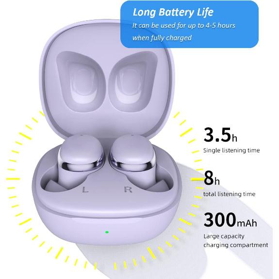 Kamon K11 Wireless Earbuds with Wireless Charging Case, Bluetooth 5.3, Touch Control Waterproof, in Ear Stereo Headphones Built in Mic Headset