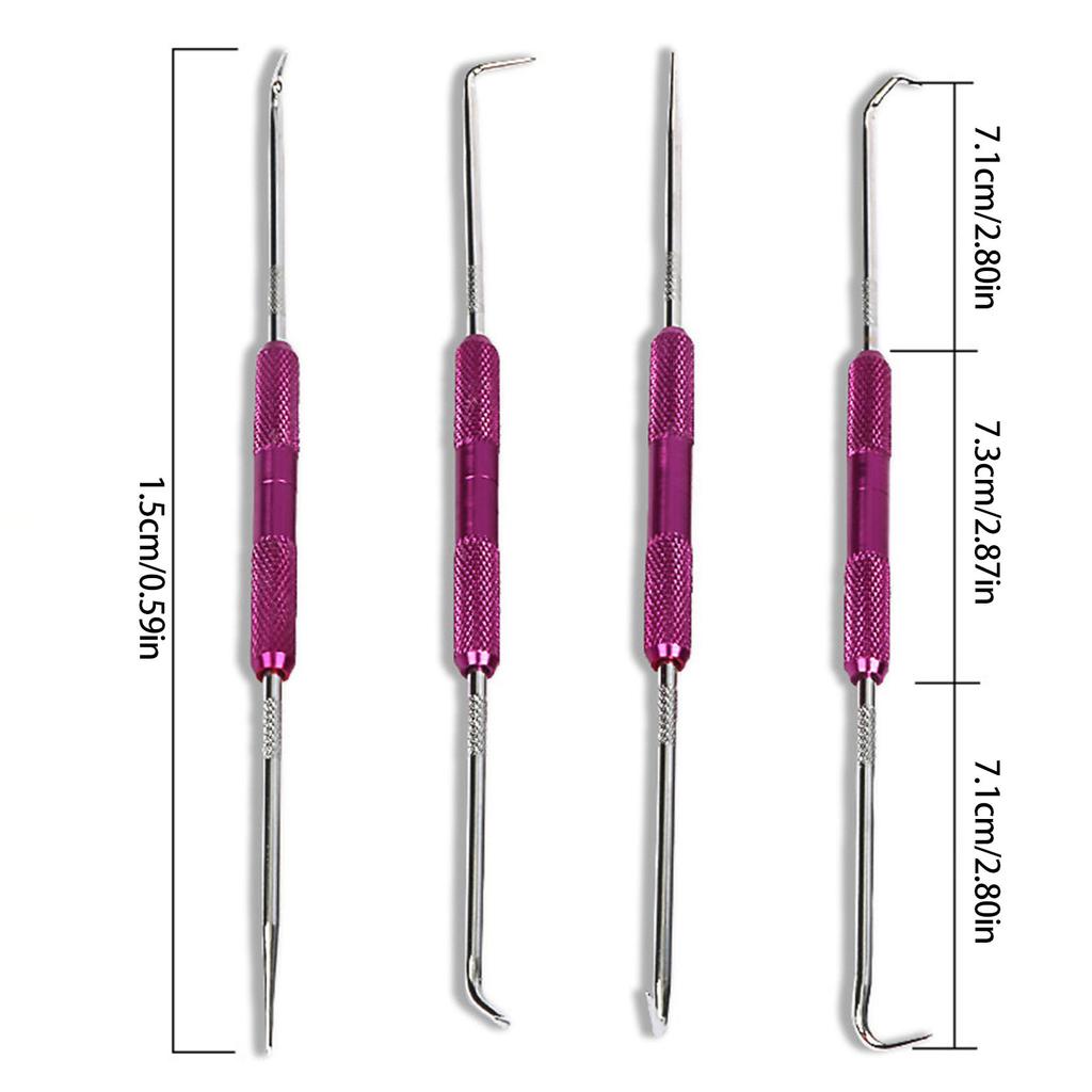 Carbon Steel Double End Hook And Pick Set For Automotive O Rings Removal And Precise Repairs Multiple Angle Dismantling