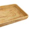 Rattan Tray Tabletop Organization Hand Woven Snack Storage Basket Multifunctional Serving Tray L