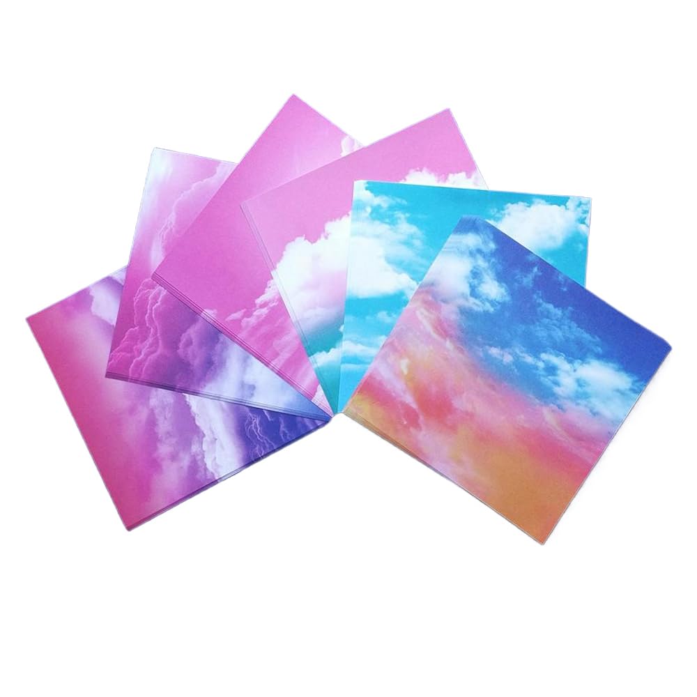 CHANGJIQ Origami 150 15cm Origami Paper Colorful Thousand Handmade DIY Crafts for Gradient Paper, Sheets, Square, Multicolored, Double-Sided Art,