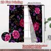 Flat Printing Curtains Vibrant Floral Harmony Digital Printed Polyester Drapes Party Decorations Perfect Festive Set Of 2 Made