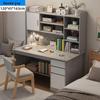 Modern Computer Desk with Bookshelf & Storage for Home, Office, Bedroom & Study Room