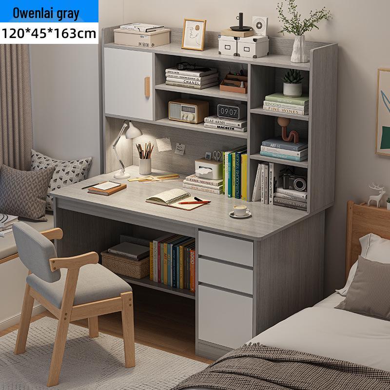 Modern Computer Desk with Bookshelf & Storage for Home, Office, Bedroom & Study Room