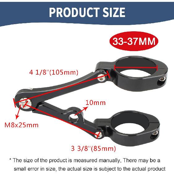 Universal Motorcycle Headlight Bracket 33-37mm Fork Brackets Mount Tube Clamp CNC Black for Harley Indian Victory Honda Yamaha Kawasaki Suzuki Ducati