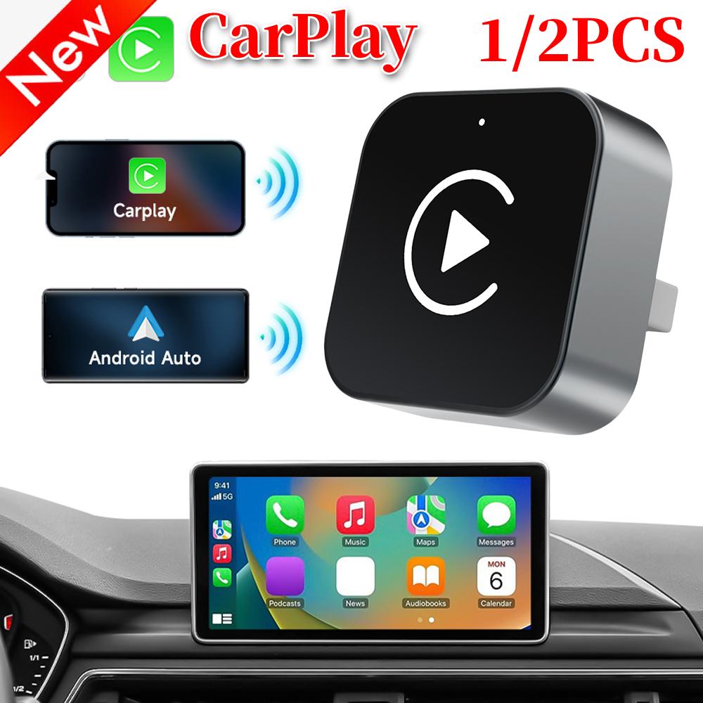 2 in 1 Wireless CarPlay Android Auto Adapter Carplay AI Box Convert Wired To Wireless Wireless CarPlay Adapter for Factory Wired