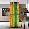 3d Wood Sticker On The Fridge Vinyl Refrigerator Sticker Door Cover Full Self-adhesive Wallpaper Freezer Decor Film Custom Decal