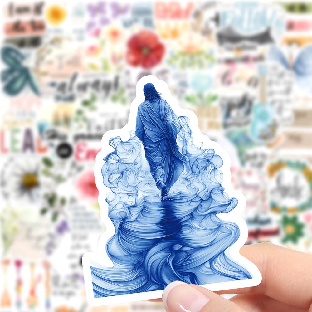 10/30/50pcs Cartoon Jesus Phrase Christians Religion Bible Stickers Decals DIY Laptop Phone Case Diary Decoration Sticker Toys
