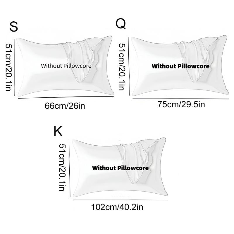 1PC Silky Satin Machine Washable Hair Beauty Premium Smooth Solid Color Soft Pillow Cover Pillow Case Pillowcase