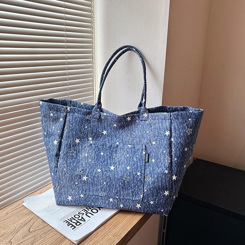 Large Capacity Casual Tote Bag, Hand-held Shopping Bag for Shopping, Relaxed Feeling, Single Shoulder Bag