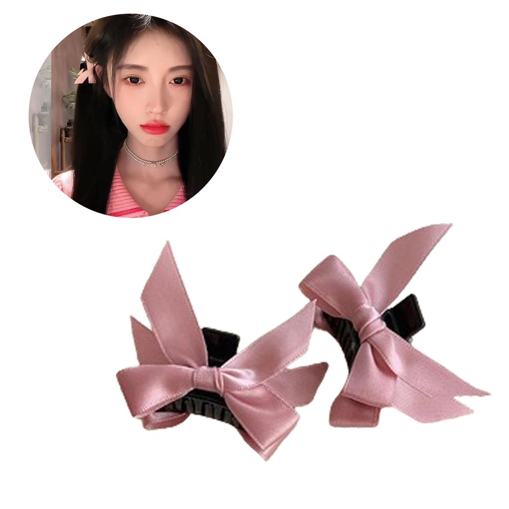 Small Bowknot Hairpin for Women Girls Korean Sweet Bangs Hair Claw DIY Supplies Accessories