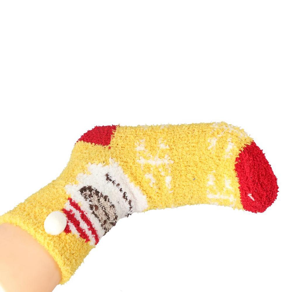 Socks Santa Claus Snowman Winter Middle Tube Socks Women Hosiery Christmas Socks Coral Velvet Socks