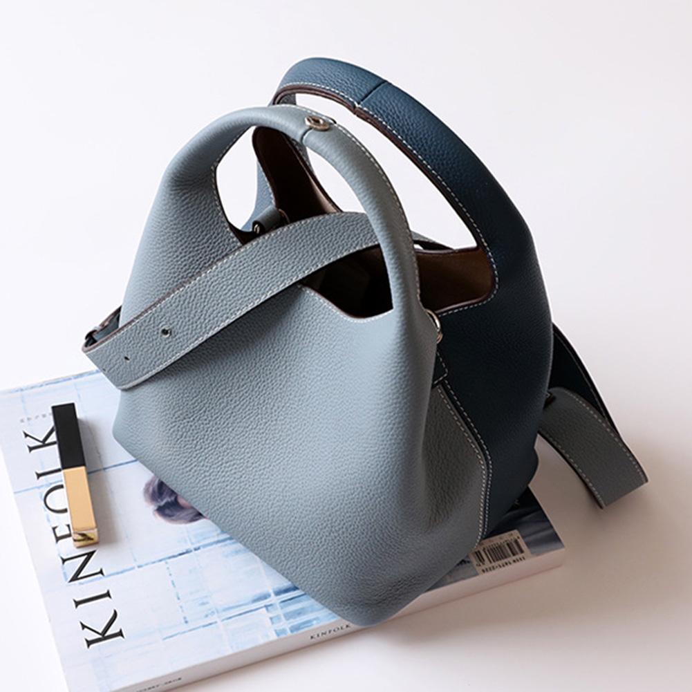 

Сумка на плечо из натуральной кожи, мягкая сумка-мешок, двухсторонний дизайн, модная большая сумка с регулируемым ремешком, сумка с верхней ручкой для женщин