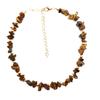 Summer Natural Gravel Collarbone Chain Necklace, Handmade Beaded Gravel Necklace Short Url N133