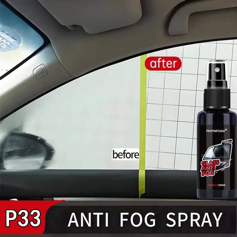 Glass Anti Fog Coating Spray Winter Car Interior Windshield Long Lasting Prevent Fogging Clear Vision Fog Repellent Mirror Clean