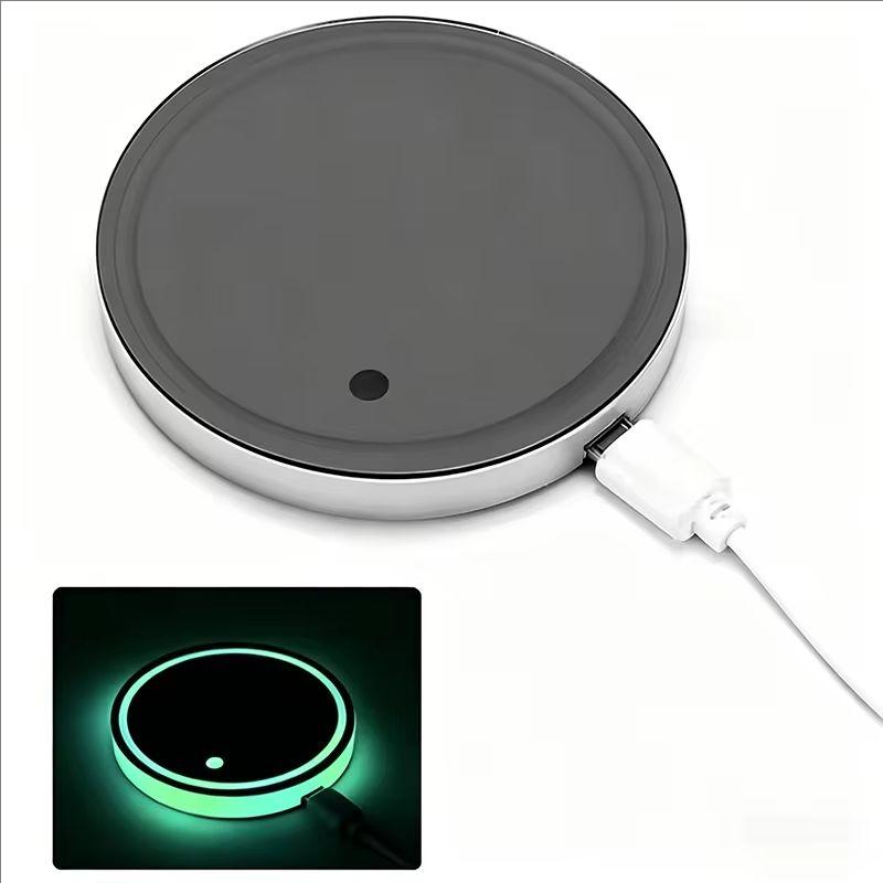 7 Color LED Car Cup Holder Light Luminous Coaster Water Cup Pad Accessories For BMW M X3 F10 E90 F20 E46 E60 E70 E39 GT /Sticker GT9