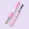 Dual-Ended Nail Art Gel Pen with Metal Pusher and Long Handle