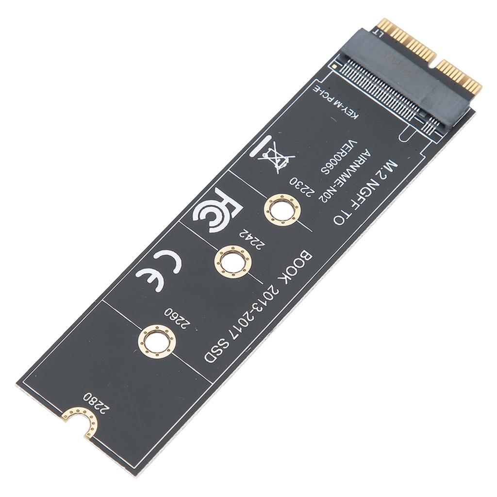 Adapter Card Black ABS Solid State Drive Fit for Macbook Air in 2013 2017 M.2 NVME PCIE3.0