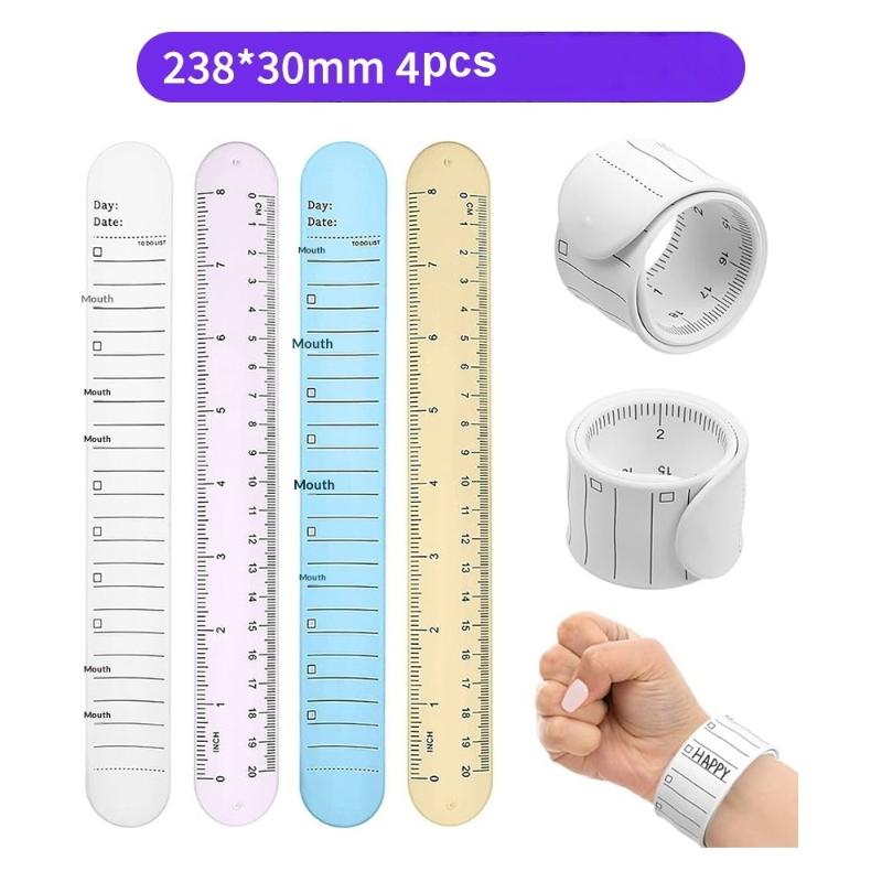 New New 1Pcs Waterproof Erasable With Scale Silicone  Wristband Reusable Writeable To-do List Wrist Strap For Forgetful Elderly