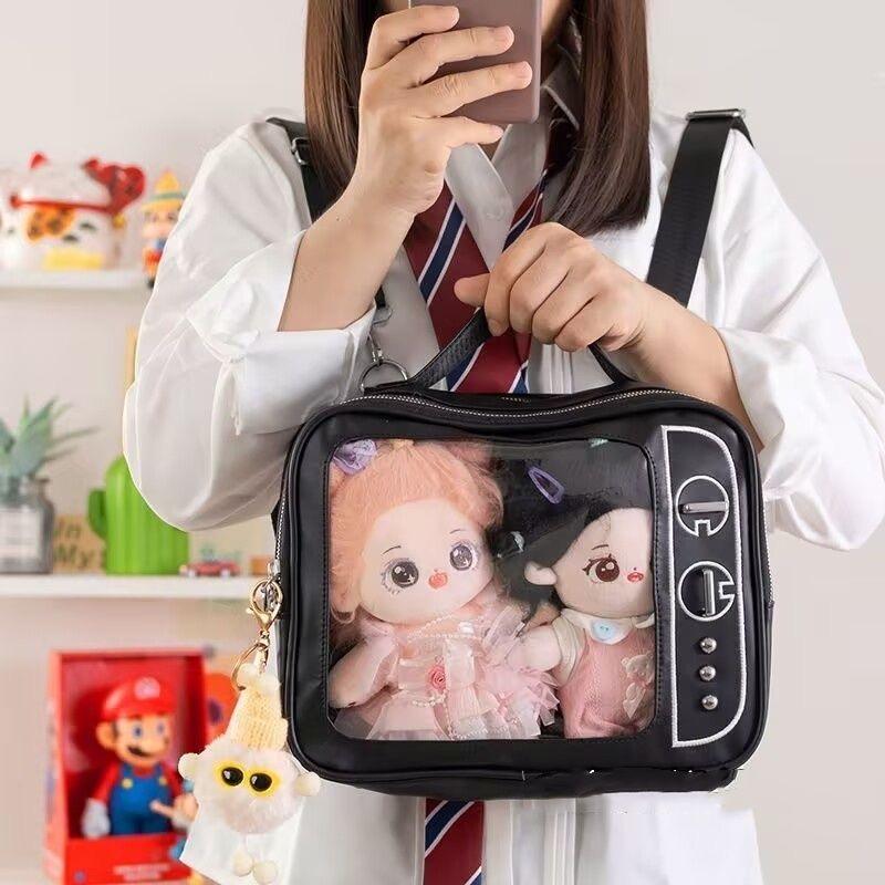 Cute Clear Ita Bag Lolita Backpack Kawaii Girl DIY Display Transparent Pocket Doll Tote Shoulder Handbag