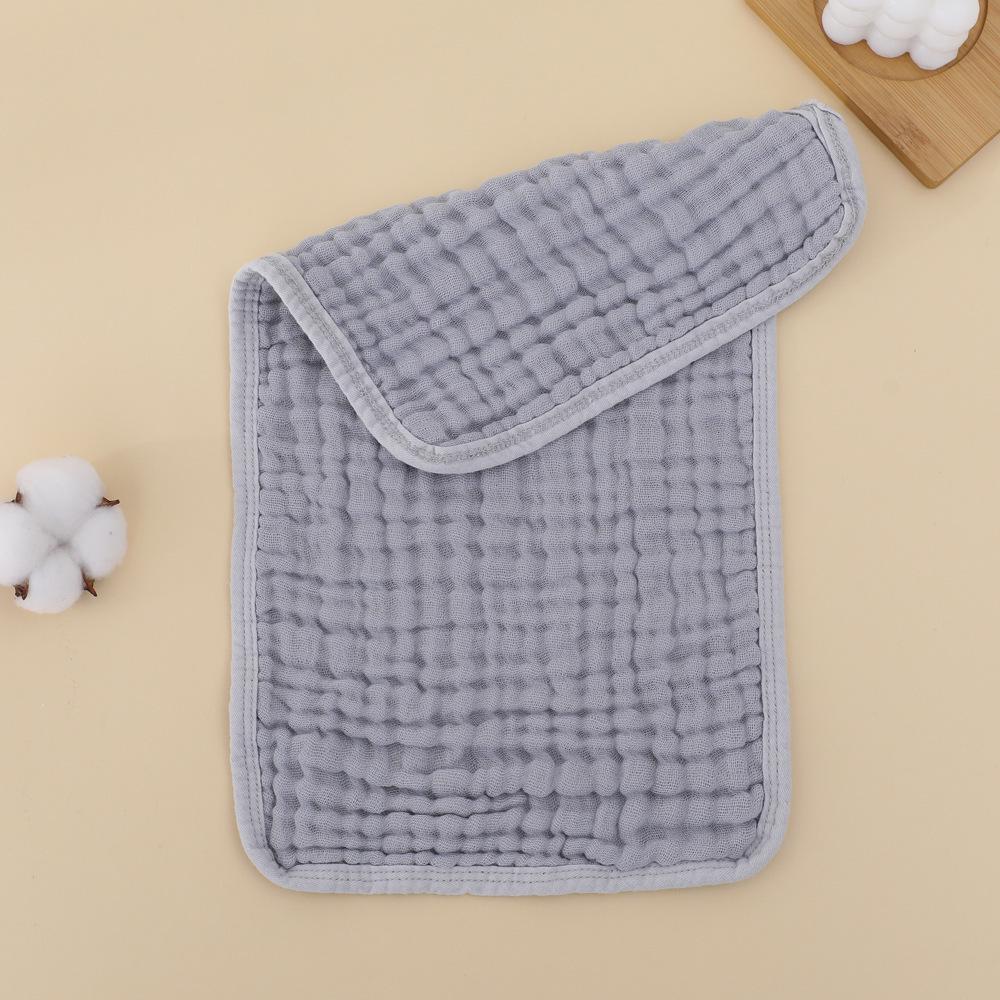 Muslin Burp Cloths - 25x50cm Pure Cotton, Six-Layer Solid Color Gauze Towels for Babies