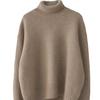Women's European & American High Neck Wool Sweater - Autumn/Winter Soft Thick Loose Pullover Knitwear, Solid Color.