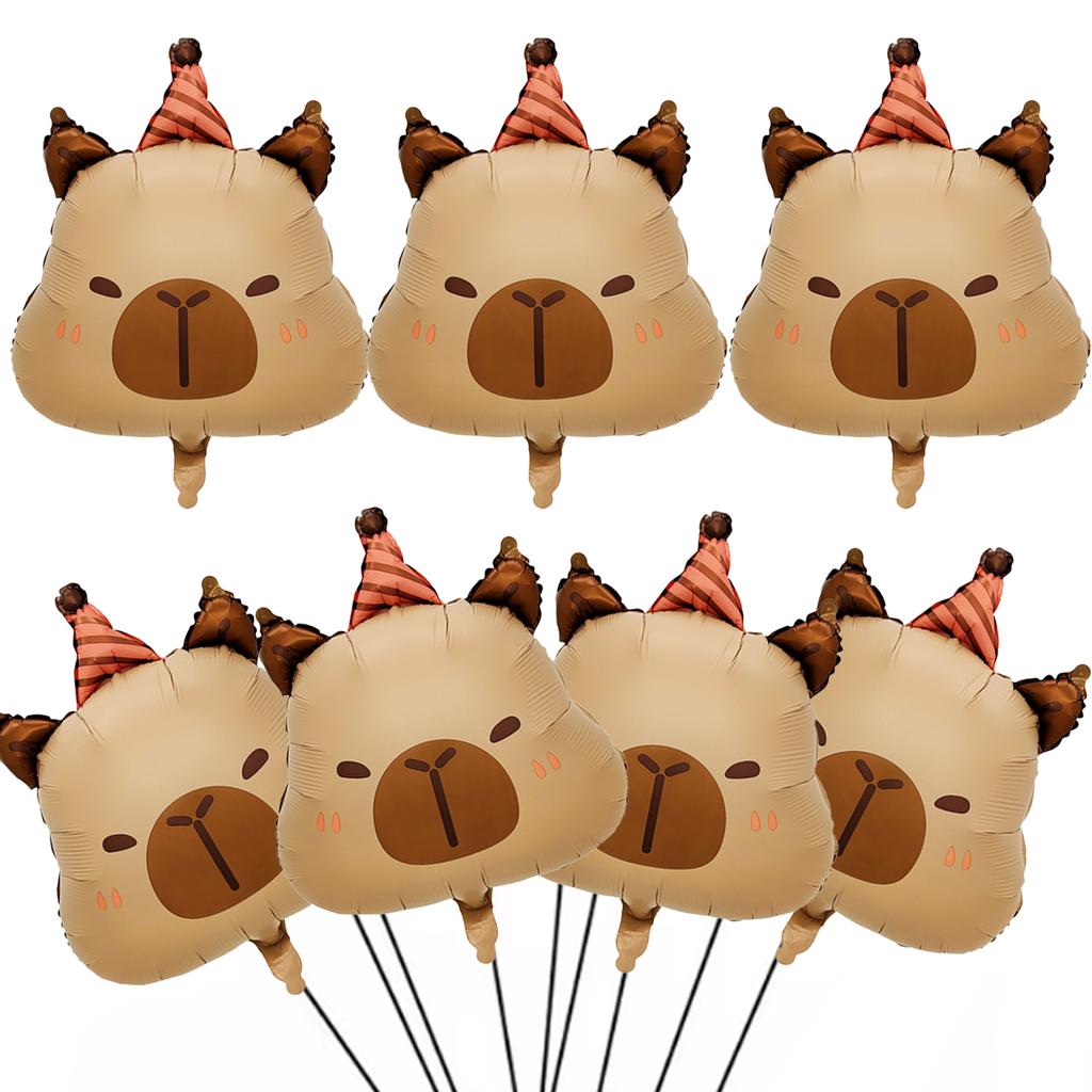 Capybara Disposable Tableware Set  Birthday Party Capybara Tablecloth Cups Plates Napkin Banner Cake Topper Kids Party Supplies