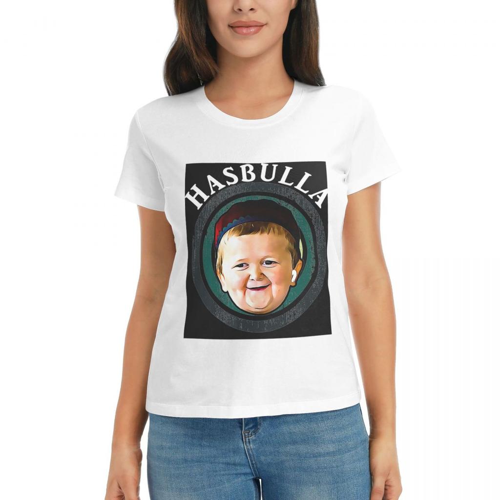 Women TShirt Funny Hasbulla Magomedov Hasbullah Smile Classic Summer Short Sleeve Tees Cotton T Shirts Clothes Tops Streetwear