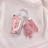 Crystal Pink Tpu for Toyota Hilux Corolla Avensis Prado Fortuner RAV4 CHR Flip Folding Car Key Case Cover Holder Fob Keychain
