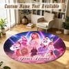 Round Rug Custom NameTaylor Swift Pattern Non Slip Carpet Home Floor Decor