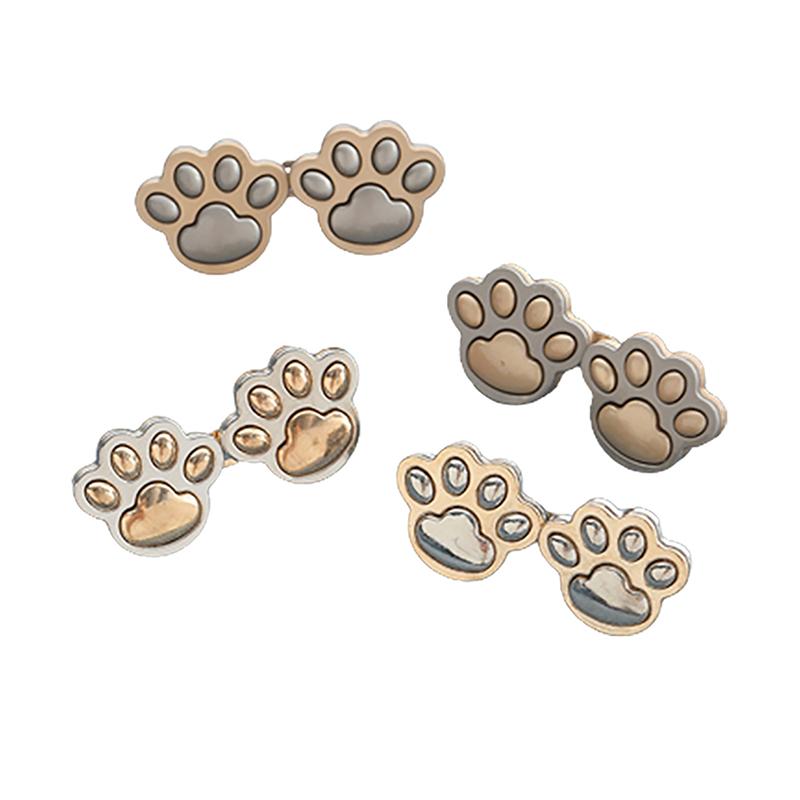 Adjustable Jean Waistband Button Pin Shaped Cute Cat Paw Waist Tightener Instant Jean Button For Jeans Pants No Sewing Required