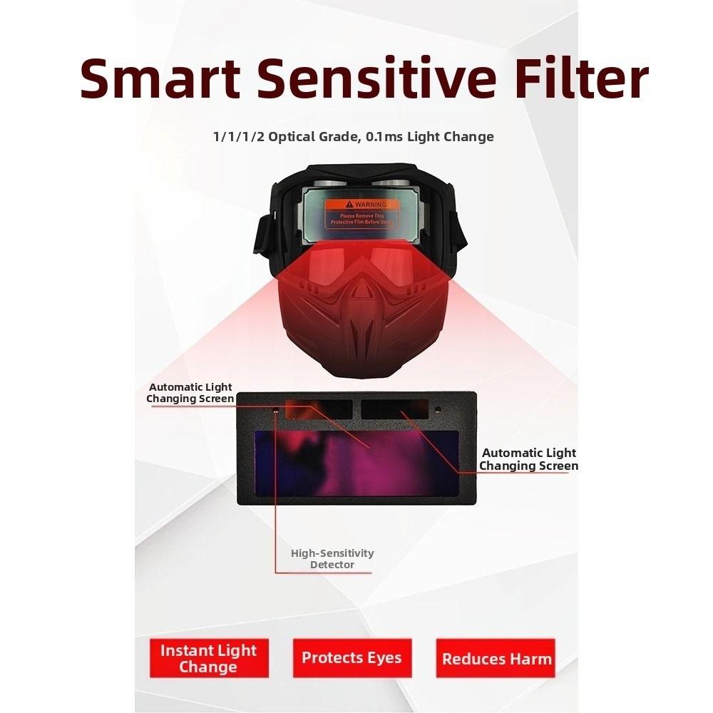 Head-mounted Welder Mask Detachable Welding Face Shield Auto Darkening Welding Helmet  Face Safety