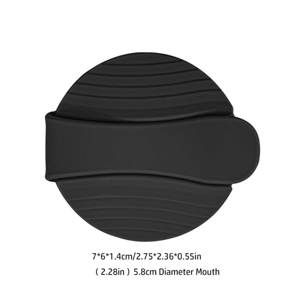 2Pcs 5.8cm Diameter Mouth Bottle Cap Replacement Black Replacement Lids  Condiment Bottles