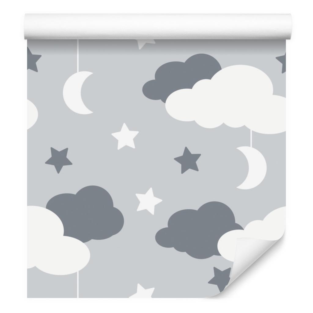 Stars, Clouds and Moons Wallpaper for Living Room and Bedroom 50x1000