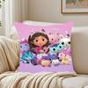 Kids Gabbys Dollhouse Gabby Cats Pillow Case Pattern Printed Pillowcase For Living Room Sofa Cushion Cover & Bedroom Decor