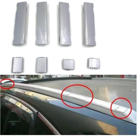 8PCS Set Baggage Rack Cover Silver Car Roof Rack Replacement Parts Top Rack Trim Cover Compatible for Honda CRV CR-V 2012 2013 2014 2015 2016
