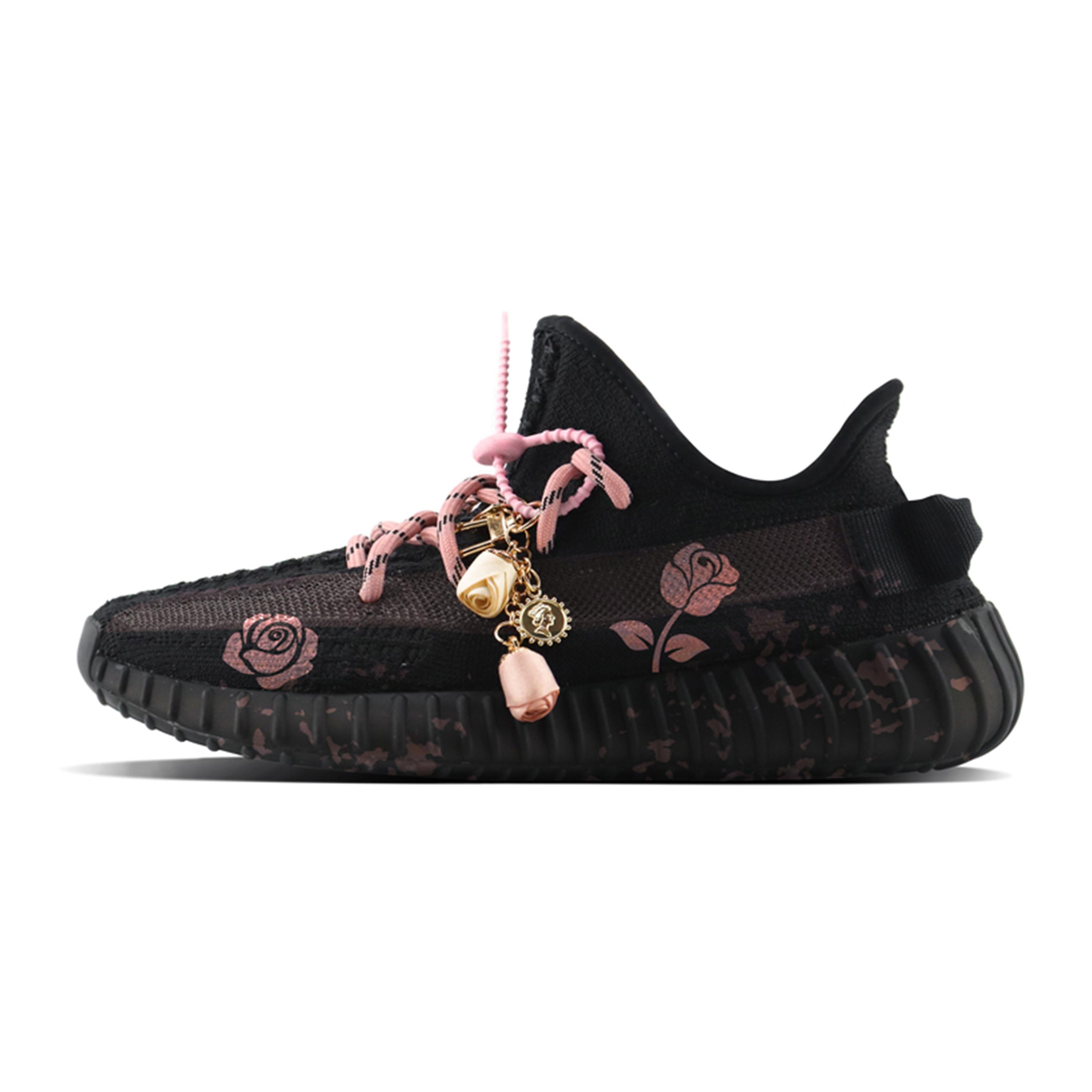 

Adidas Originals Yeezy Boost 350 Low top Casual Shoes Unisex Black Pink HQ4540(Team119-) 36