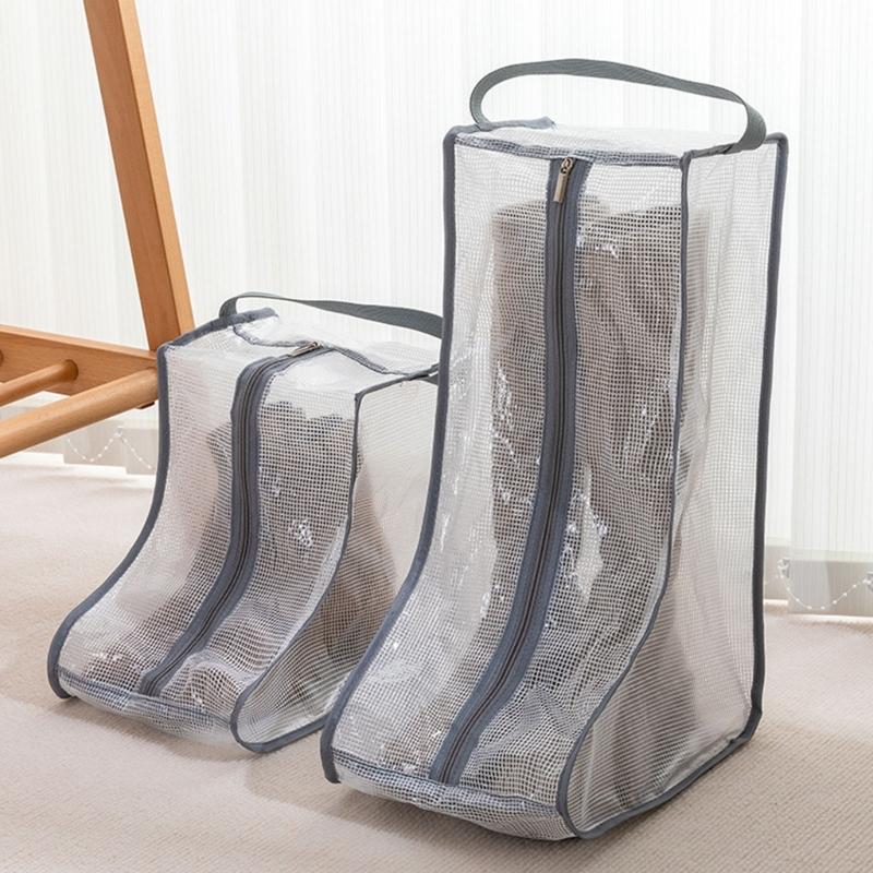 Sezonowy organizer na buty Wodoodporna przezroczysta torba Ochrona obuwia Wodoodporne pokrowce na buty Przeciwpyłowe z zamkami błyskawicznymi