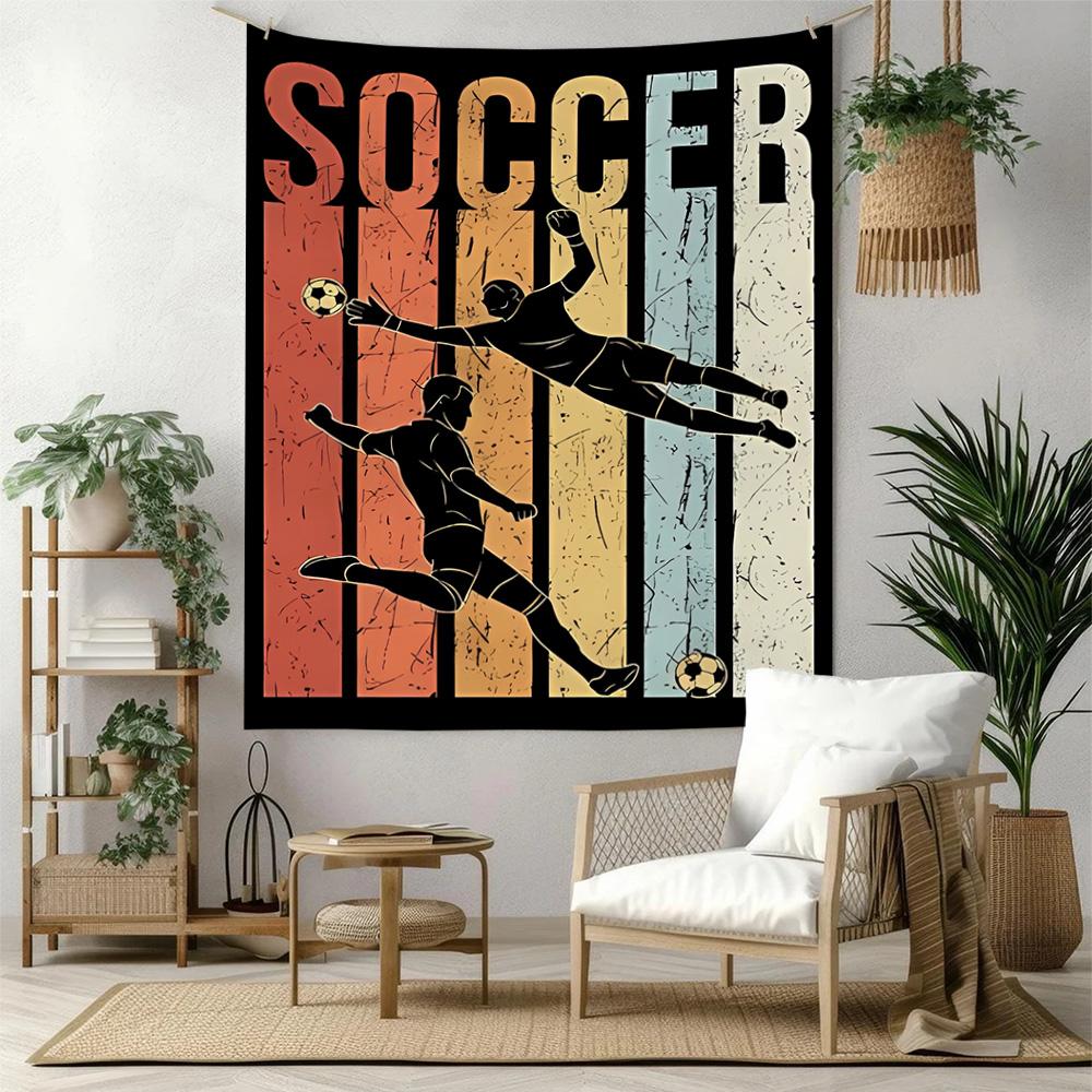 Soccer Wall Decor Tapestry Art For Pet Memorial Birthdaywedding Party Backdrop Family Gift