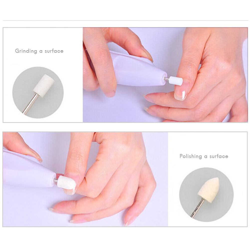 Set Pratico Portatile Lucidatore Elettrico per Unghie Strumento Casalingo per Lucidare le Unghie Kit Manicure e Pedicure