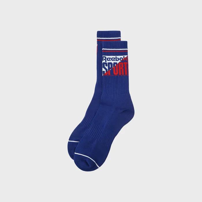 Sports Graphic Long Socks - Blue