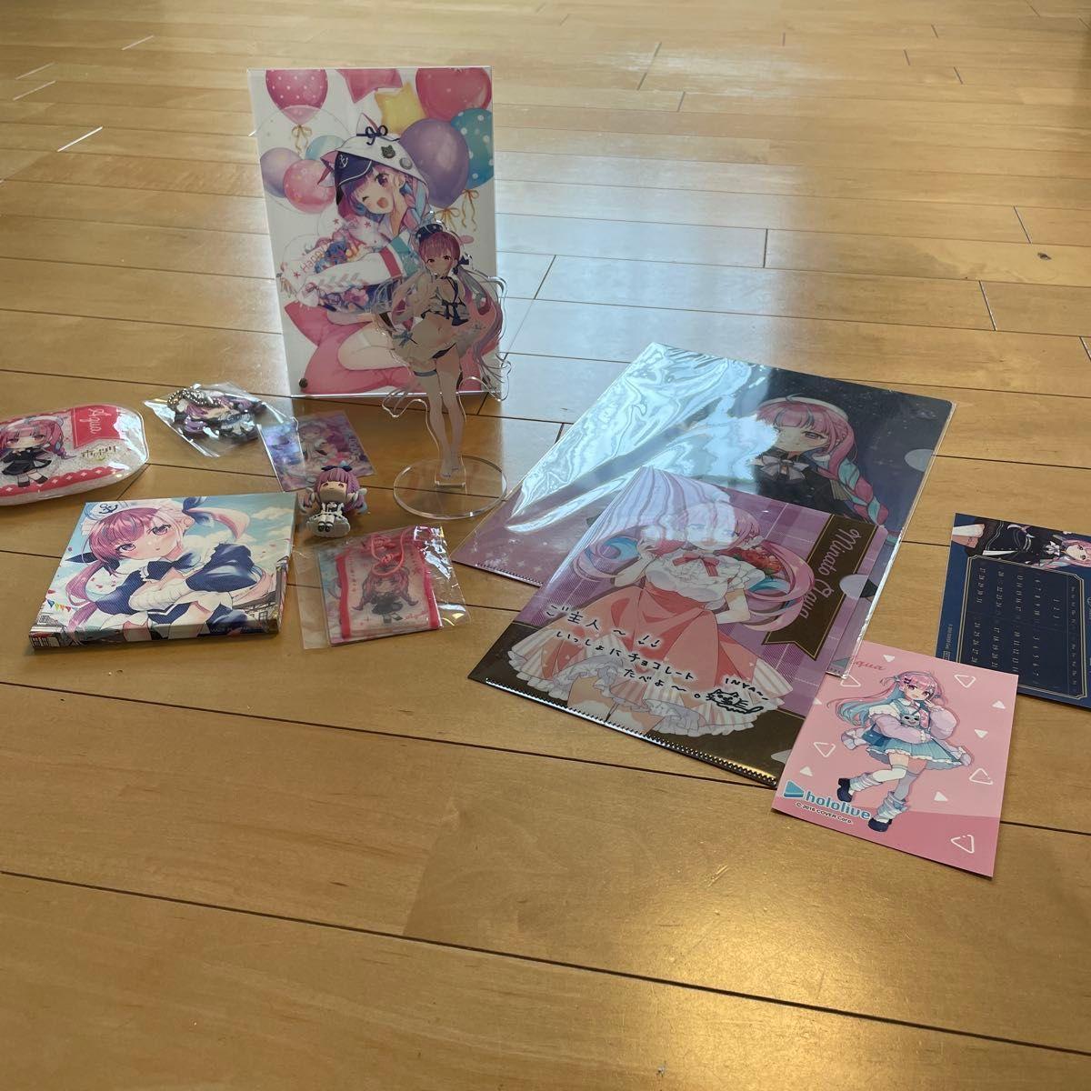 Used Former Hololive Aqua Minato Goods Bulk Sale Acrylic Stand Clear File etc.
