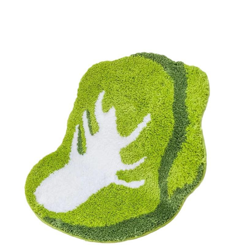 Adorable Cartoon Fried Egg & Vegetable Rug - Cozy, Cold-Proof Tufted Carpet for Kids’ Rooms & Bedrooms
