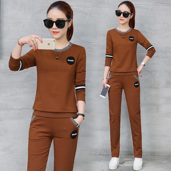 Sports Suit Women's Spring and Autumn Thin Casual Clothes Long-sleeved Trousers Suit Sweatshirt Two-piece Set