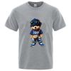 Luxury Little Bear Print Print Tshirt Summer Casual O-Neck Short Sleeve Clothes Harajuku Unisex Cotton Tee Streetwear Tops