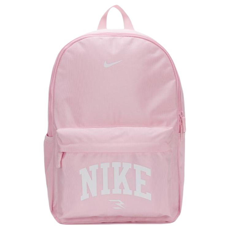 Nike 21L Brand Logo Simple Large Capacity Polyester Backpack Medium Unisex Backpack Pink N32533091GS-002 Pink