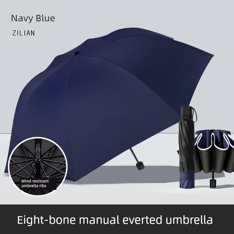 [12-Rib Extra-Large Size] Folding Rainproof Umbrella, Enlarged, Thickened, and Reinforced, Suitable for Three People, Dual-Use for Sun and Rain